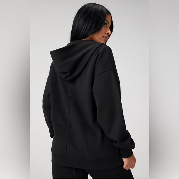New - Fabletics by Khloe Cozy Fleece Oversized Zip Up Hoodie - Picture 2 of 3